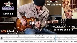 Aerosmith Last Child Guitar Solo With Tab (Brad Whitford)