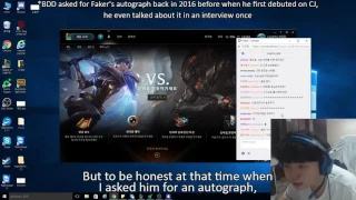 BDD expresses his love for Faker (Eng)