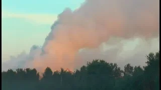 Пожар на свалке в Непейно
