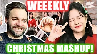 Reacting to WEEEKLY - CHRISTMAS MASHUP (MUSIC CIRCLE)! | THIS is EVERYTHING! 😱😍🎄