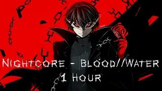 Nightcore - Blood//Water 1 Hour (Lyrics)