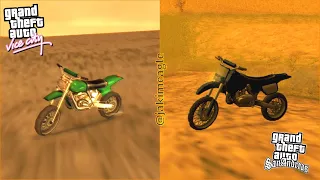 GTA Vice City vs GTA San Andreas (Sanchez Comparison)