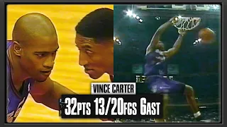Vince Carter's ROOKIE HIGH 32pts vs Scottie Pippen and the Rockets! | 1999.03.25