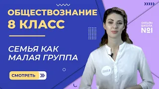 Семья как малая группа. Видеоурок 15. Обществознание 8 класс