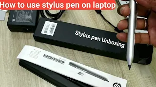 Stylus Pen Unboxing | stylus pen for laptop | how to use stylus pen on laptop | stylus pen hp x360