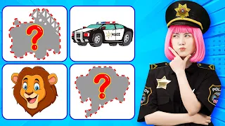 Vehicle Puzzle With Police Car, Animal And Vehicle 🦁🚔 Kids Songs & Nursery Rhymes | DoliBoo