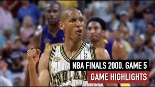 NBA Finals 2000. Lakers vs Pacers Game 5 Highlights. Shaq 35 pts, Rose 32 pts, Miller 25 pts HD