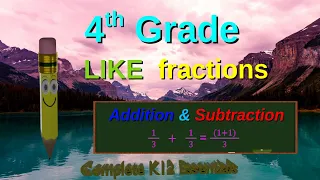 4th Grade Math | Fractions | Addition and Subtraction of LIKE fractions | Understand  fractions