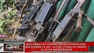 Mga armas na ginagamit ng mga sundalong napalaban sa Abu Sayyaf, pumalya umano sa gitna ng bakbakan