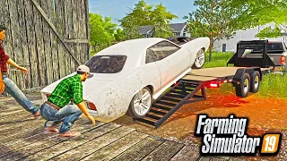 OLD BARN FIND! NON-RUNNING PYMOUTH CUDA DRAG CAR! (RCC) | FARMING SIMULATOR 2019