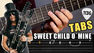 Sweet Child O´ Mine (Guns N´ Roses) Acoustic Guitar Solo | TABS Lesson & tutorial TCDG