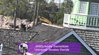 Jaws and Amity destruction and Minion Mayhem construction at Universal Studios 3/4/12