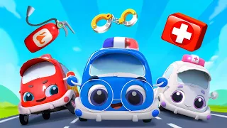 Little Rescue Squad Song | Police Car, Fire Truck, Ambulance | Kids Songs | BabyBus - Cars World