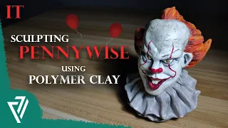 Sculpting Pennywise from "IT" using Polymer Clay | Timelapse Build