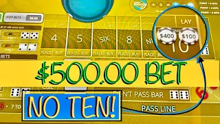 $500 bet against 10 !!!  Live Casino Bubble Craps #4 Let’s Go!!!