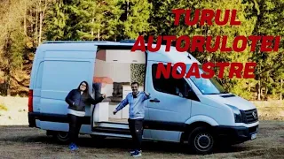 Cum arata CAMPERVAN-UL CONSTRUIT DE NOI!!!  La NOAPTE o sa dormim in el!!! - VAN TOUR VW CRAFTER