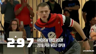 PBA Nearly Perfect | Andrew Anderson Bowls 297 in the 2018 PBA Wolf Open Semifinals