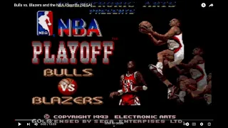 Bulls vs. Blazers and the NBA Playoffs (SEGA) - Jordan at his best!