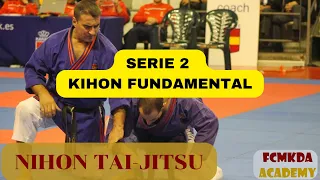 FCMKDA ACADEMY. Nihon Tai-Jitsu: serie 2 kihon fundamental. Esquivas con control.