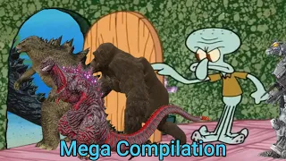 Squidward kicks out Godzilla Mega Compilation