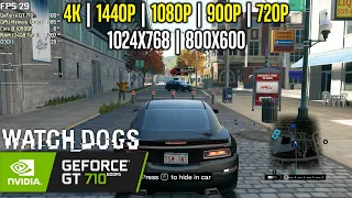 GT 710 GDDR5 | Watch Dogs - 4K, 1440p, 1080p, 900p, 720p, 1024x768, 800x600