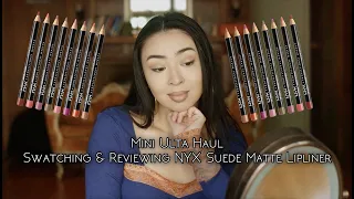 Trying 4 Shades of NYX Suede Matte Lip Liner Velvet Pencil From Ulta.com