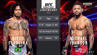 DIEGO FERREIRA VS MICHEL JOHNSON FULL FIGHT UFC FIGHT NIGHT 224