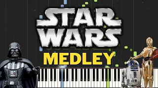 STAR WARS - Ultimate Medley | Piano Tutorial (Synthesia)