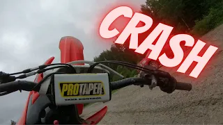 MY WORST CRASH EVER!!! TRACK RIDING # CRF 150RB # YZ 85