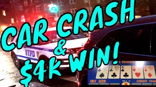 Crashed My Dads New Car. WON $4K. (Gambling Vlog #32)