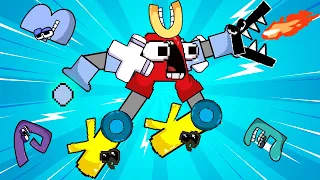 Alphabet Lore TRANSFORMERS | The Giant ROBO Mario vs The Giant ROBO Alphabet Lore | GM Animation