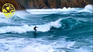 Sam surfing hurricane Martin