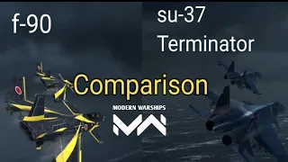 f-90 vs su-37|comparison|vip items|battlepass|modern warships @Nautical_Gaming #subscribe