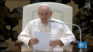 Papa Francesco, Udienza Generale del 30 agosto 2023