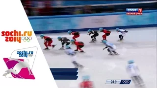 XXII Зимние Олимпийские Игры.Шорт-трек 5000м эстафета.Мужчины полуфиналы