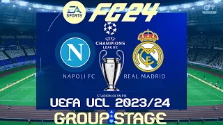 FC 24 Napoli vs Real Madrid | Champions League 2023/24 | PS4 Full Match