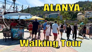 4K TURKEY 🇹🇷 ALANYA ANTALYA TURKEY Walk to Marina Walking Tour