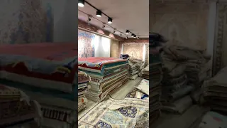 Handmade silk carpet warehouse for wholesale in China.