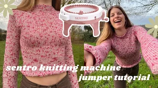 How to make a jumper on the sentro knitting machine | quick and perfect for beginners tutorial