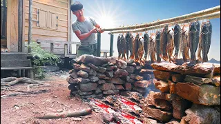 Raising and harvesting wild carp after 1 year. How to make smoked fish. Store and eat all year round