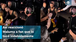 Fan toca indebidamente a Maluma; así reaccionó el cantante