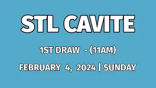 STL CAVITE Result Today 1ST DRAW 11AM February 4, 2024 Morning Draw Result Philippines