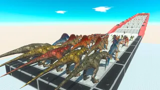 Carnivore Dinosaurs vs Humans Wave Challenge - Animal Revolt Battle Simulator
