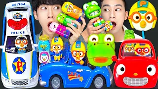 ASMR ICE CREAM PORORO JELLY RECIPE PARTY 직접 만든 뽀로로 꿀젤리 먹방 DESSERTS MUKBANG EATING SOUNDS