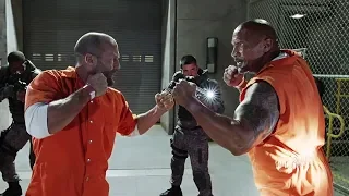 "FAST & FURIOUS 8"-Prison escape scene-Detective Hobbs & Shaw one on one.HD clip.