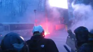 Gas grenade shower in Kyiv, 19 01 2014, Epiphany 2