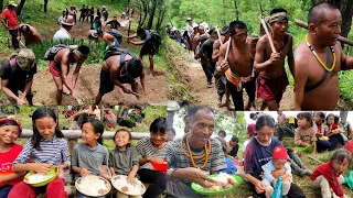 Villagers sharing food with work in countryside, Nagaland village life @nagalocalproduction