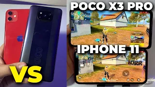 XIAOMI POCO X3 PRO vs IPHONE 11 en FREE FIRE  ¿CUAL VALE MAS LA PENA?