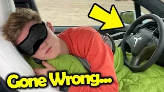 This kid spent 24 hours in Tesla Autopilot and this happened (GONE WRONG) *POLICE CALLED*