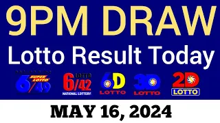 Lotto Result Today 9pm Draw May 16, 2024 Swertres Ez2 PCSO Live Result